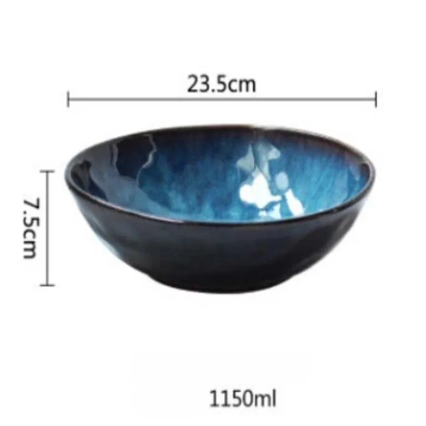 23.5cm 2 Pcs Set Handmade Large Serving Bowl