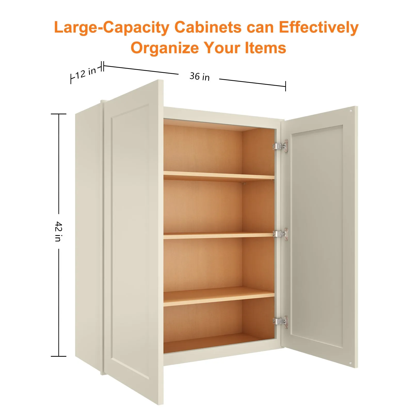 24"D*36"W*42"H Birch Solid Wood Medicine Cabinet Wall Mounted W3642