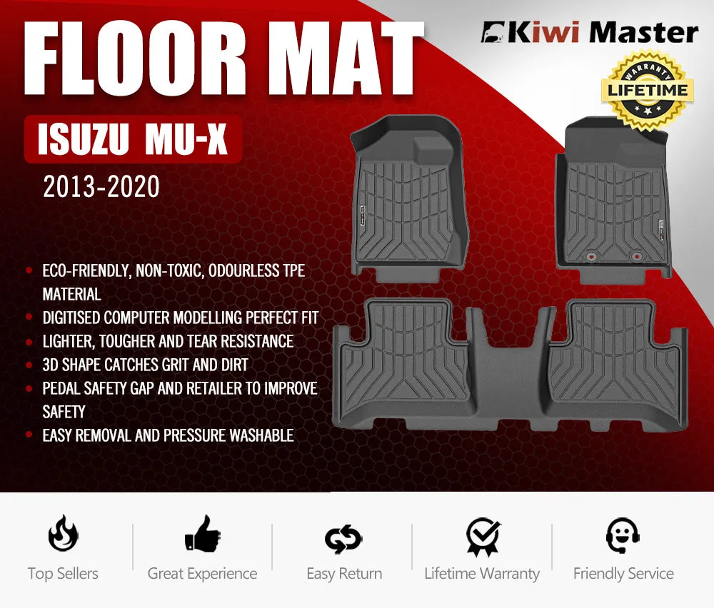 3D TPE Car Floor Mats for Isuzu MU-X 2013-2020