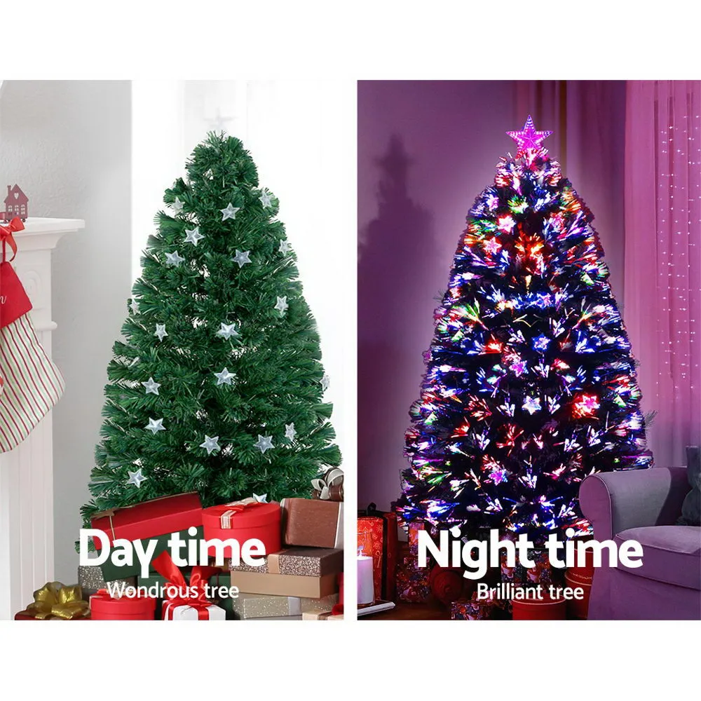 5FT LED Optic-Fibre Xmas Tree Multi-Color Lights - Jingle Jollys