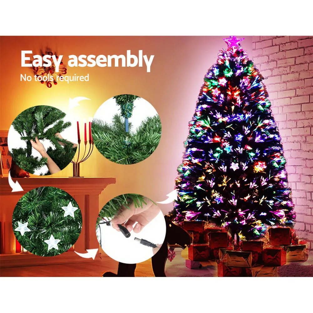 5FT LED Optic-Fibre Xmas Tree Multi-Color Lights - Jingle Jollys