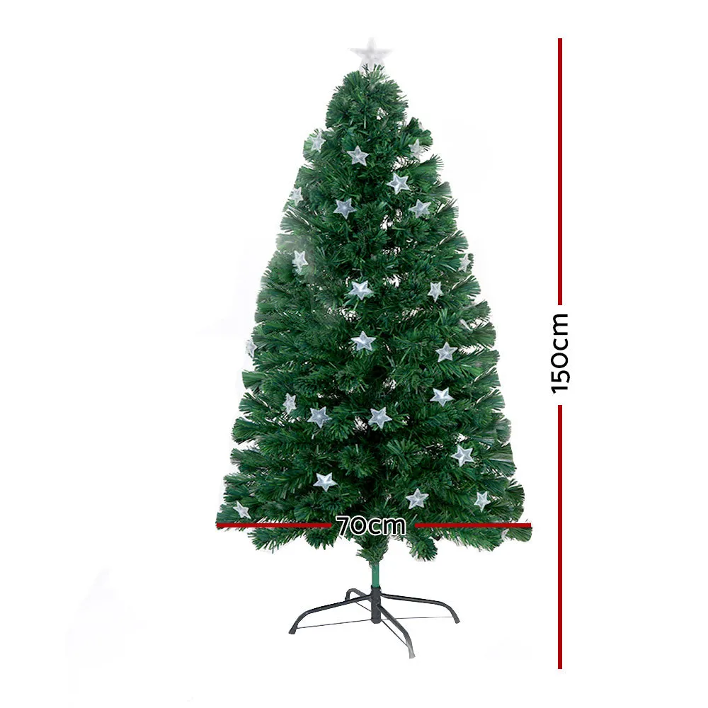 5FT LED Optic-Fibre Xmas Tree Multi-Color Lights - Jingle Jollys