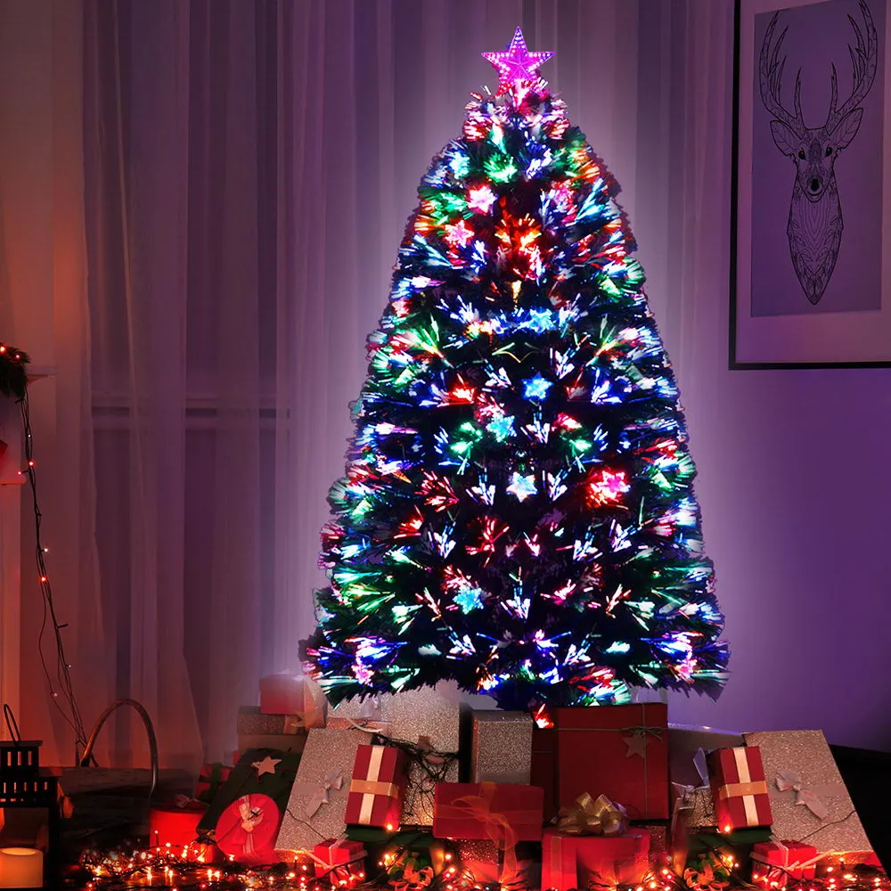 5FT LED Optic-Fibre Xmas Tree Multi-Color Lights - Jingle Jollys