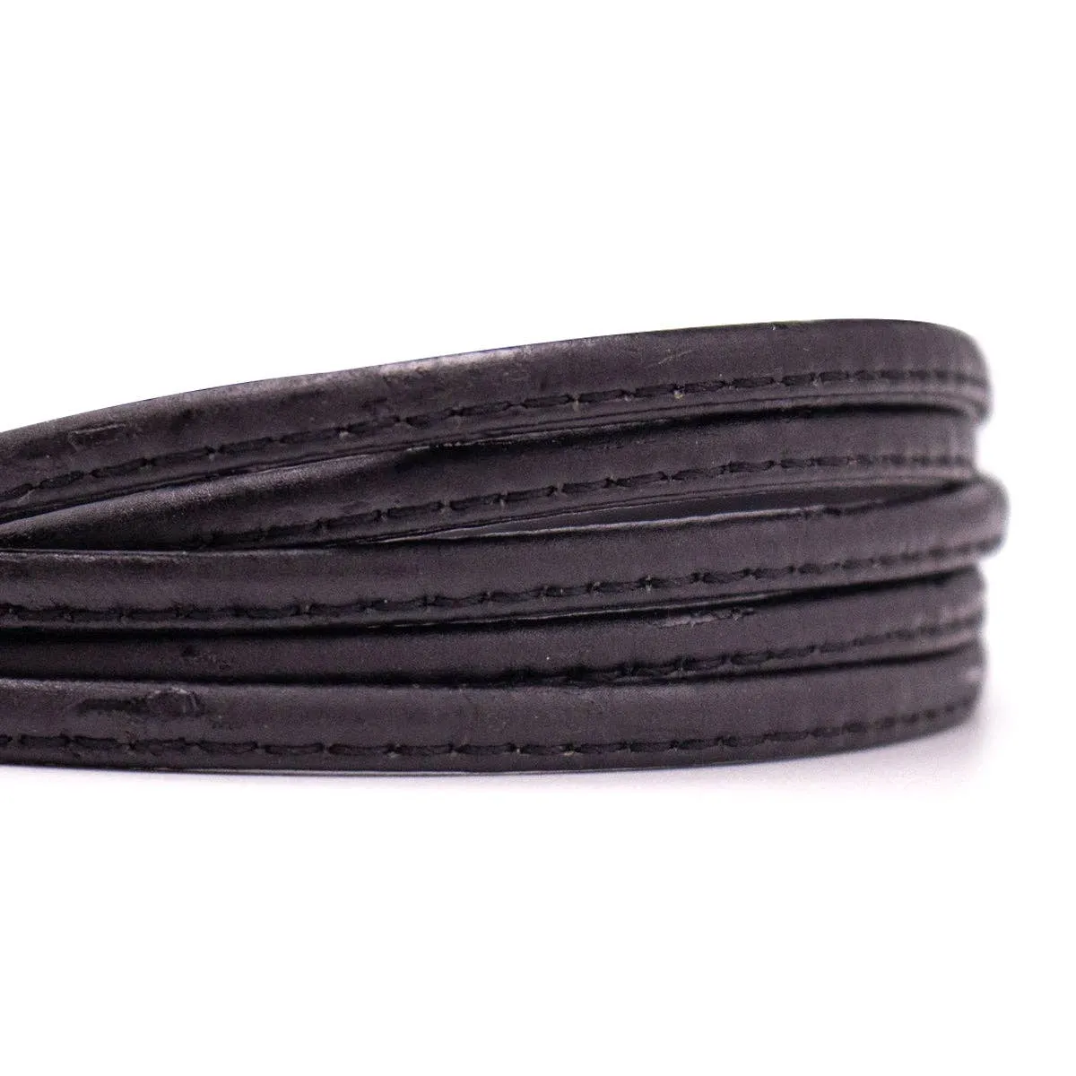 5mm flat black cork cord COR-316-10(10 meters)