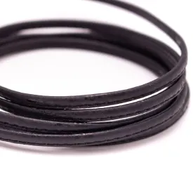 5mm flat black cork cord COR-316-10(10 meters)