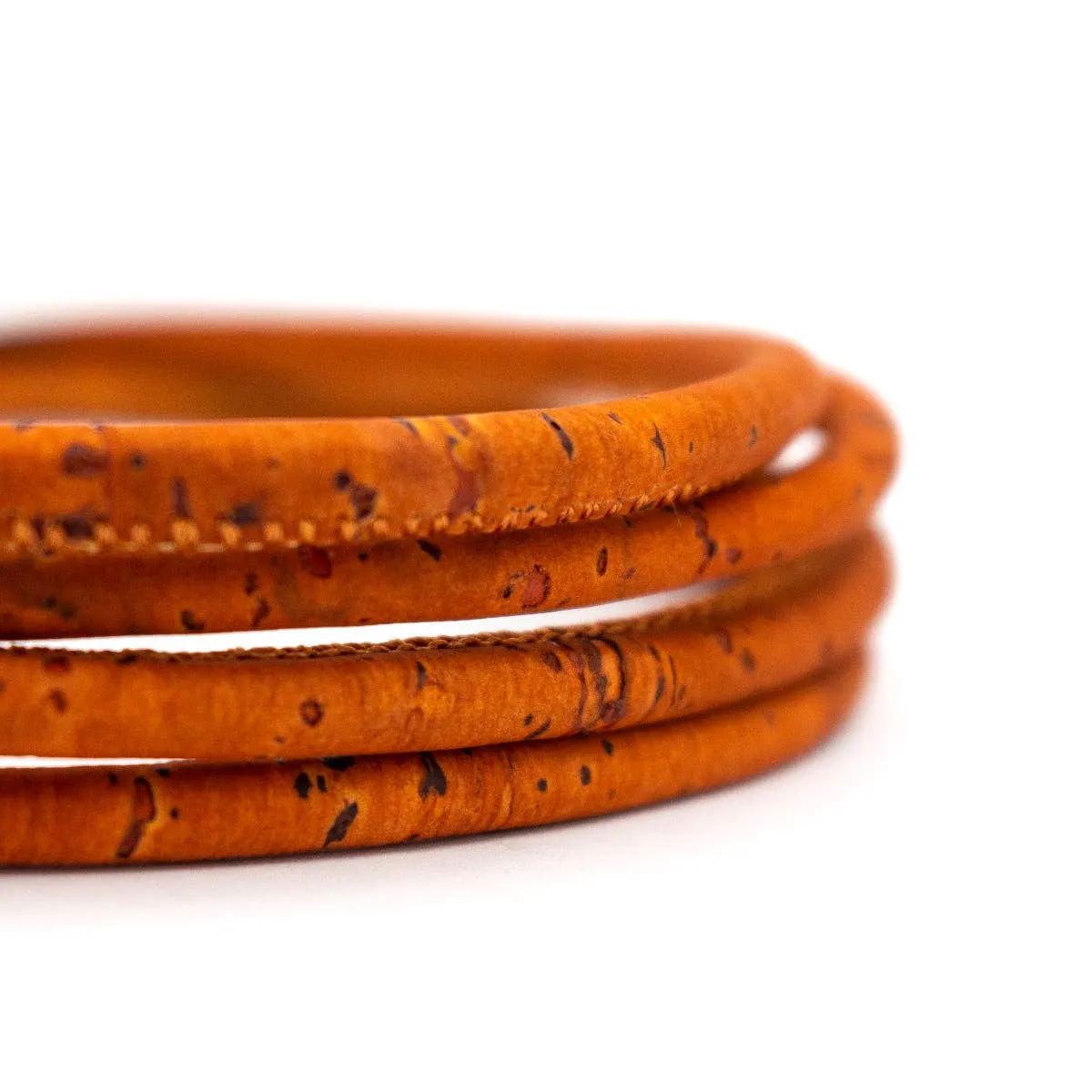 5mm round orange cork cord COR-332(10 meters)