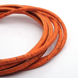 5mm round orange cork cord COR-332(10 meters)