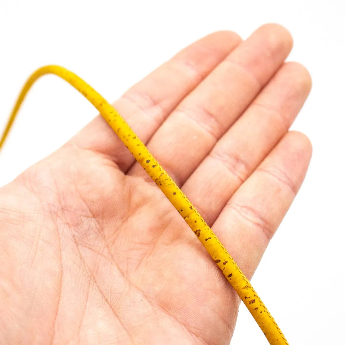 5mm round yellow cork cord COR-333(10 meters)