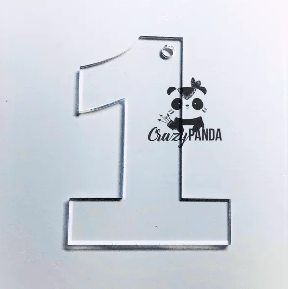 Acrylic Blank Clear Individual Numbers (60-100mm) {Recommended for Sublimation}