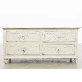 Antique Anais White Patinated Chest