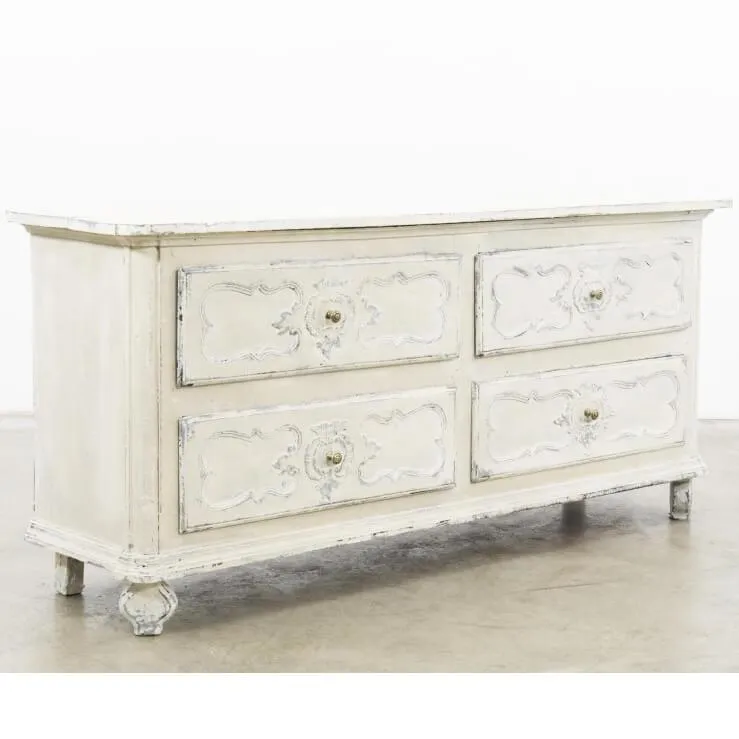 Antique Anais White Patinated Chest