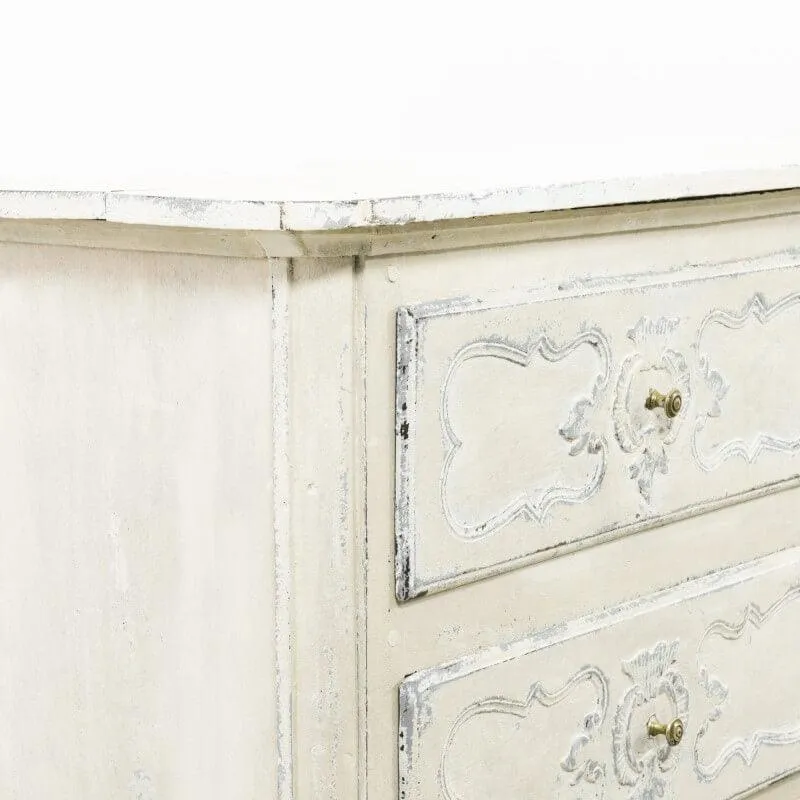 Antique Anais White Patinated Chest