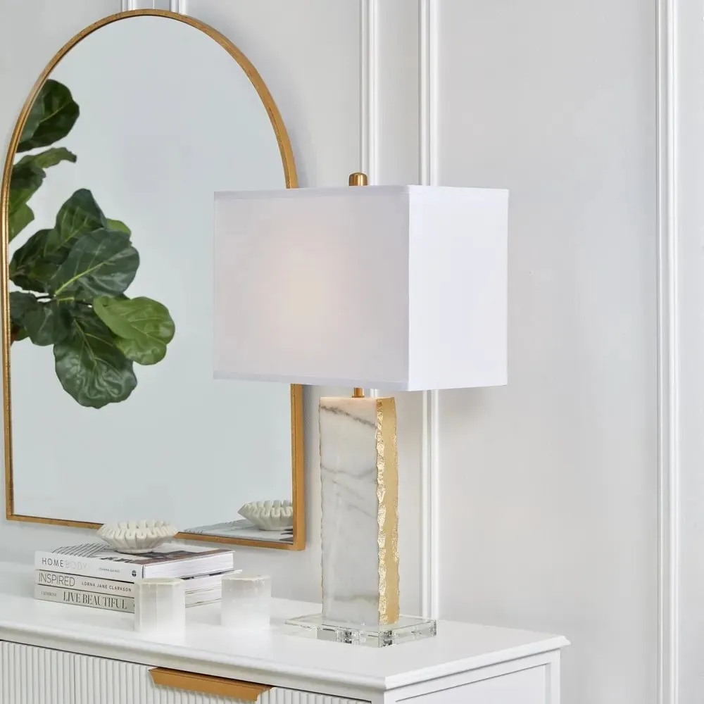 Benicia Marble Table Lamp - Gold