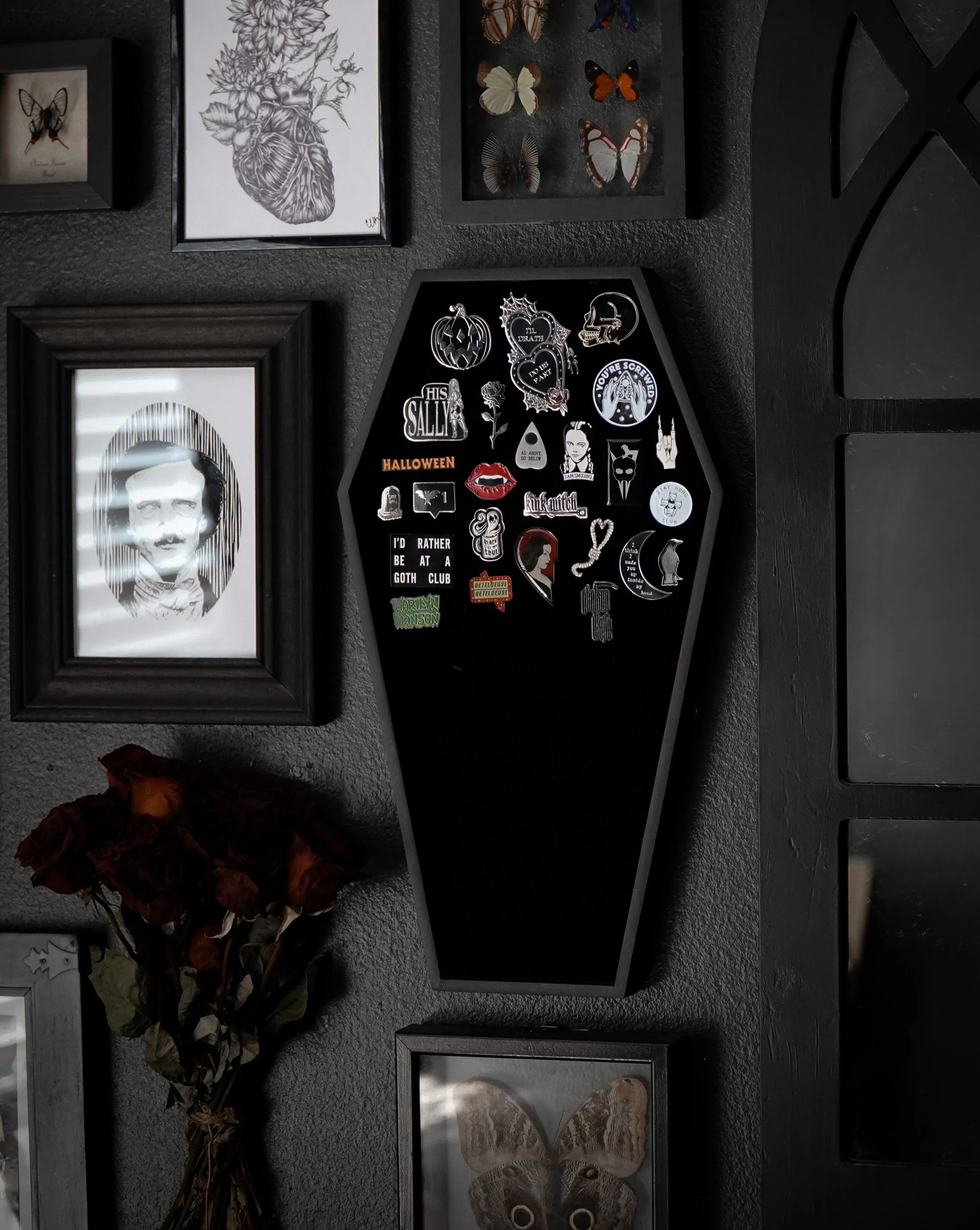 Black Classic | Coffin Pin Board — Various Sizes