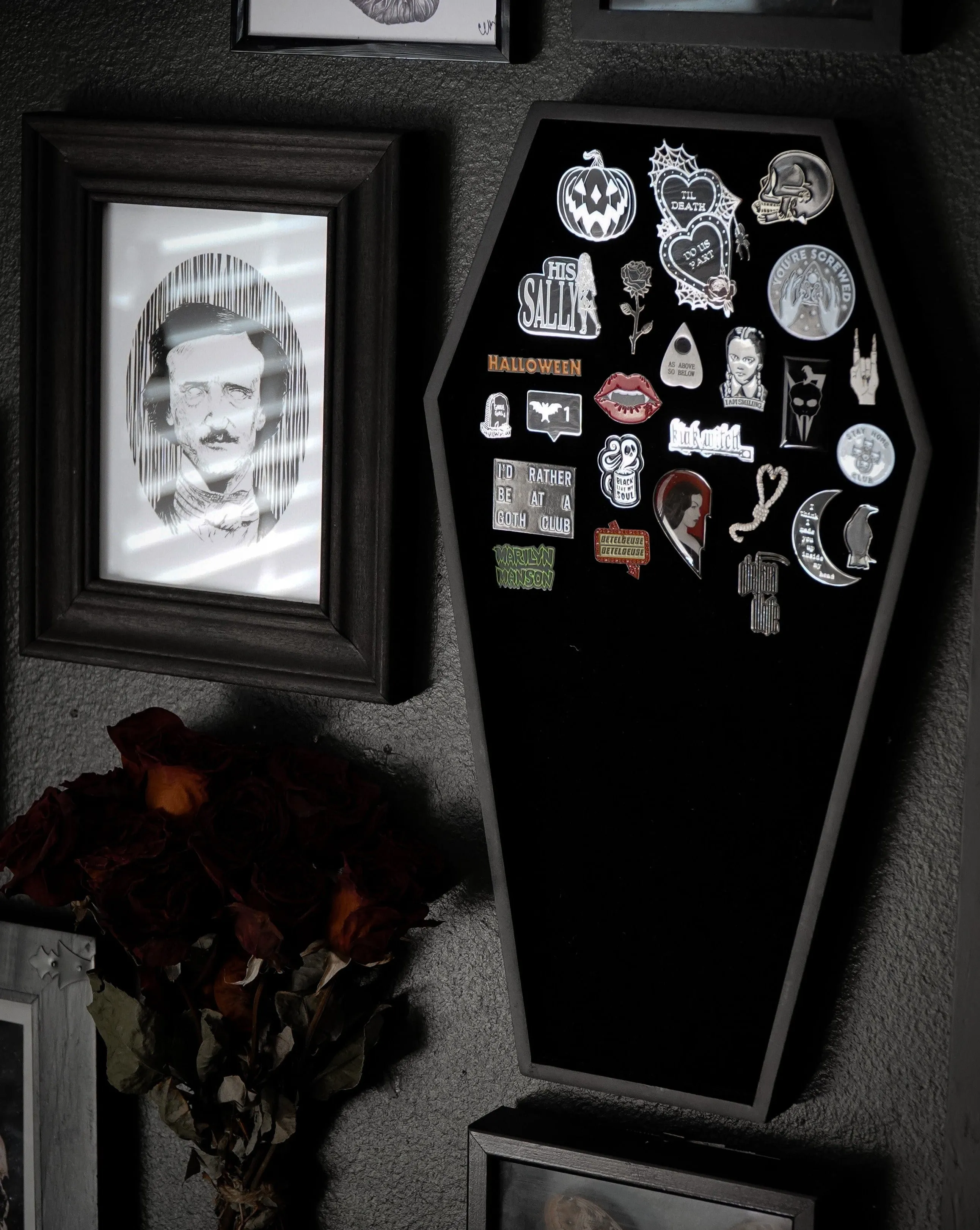 Black Classic | Coffin Pin Board — Various Sizes