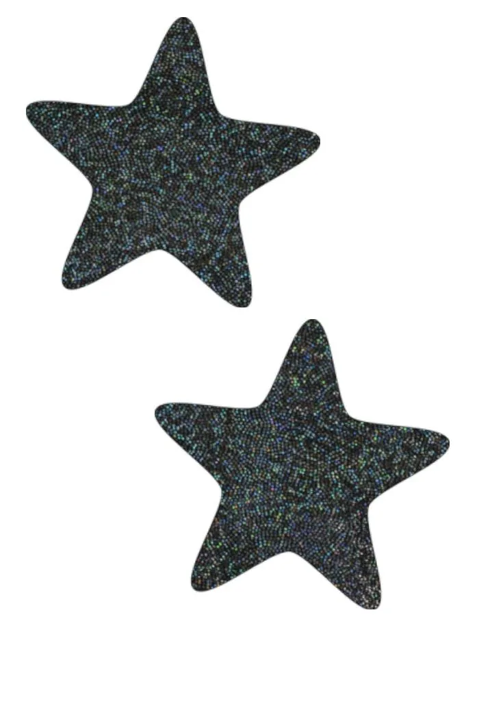 Black Holo Star Pasties