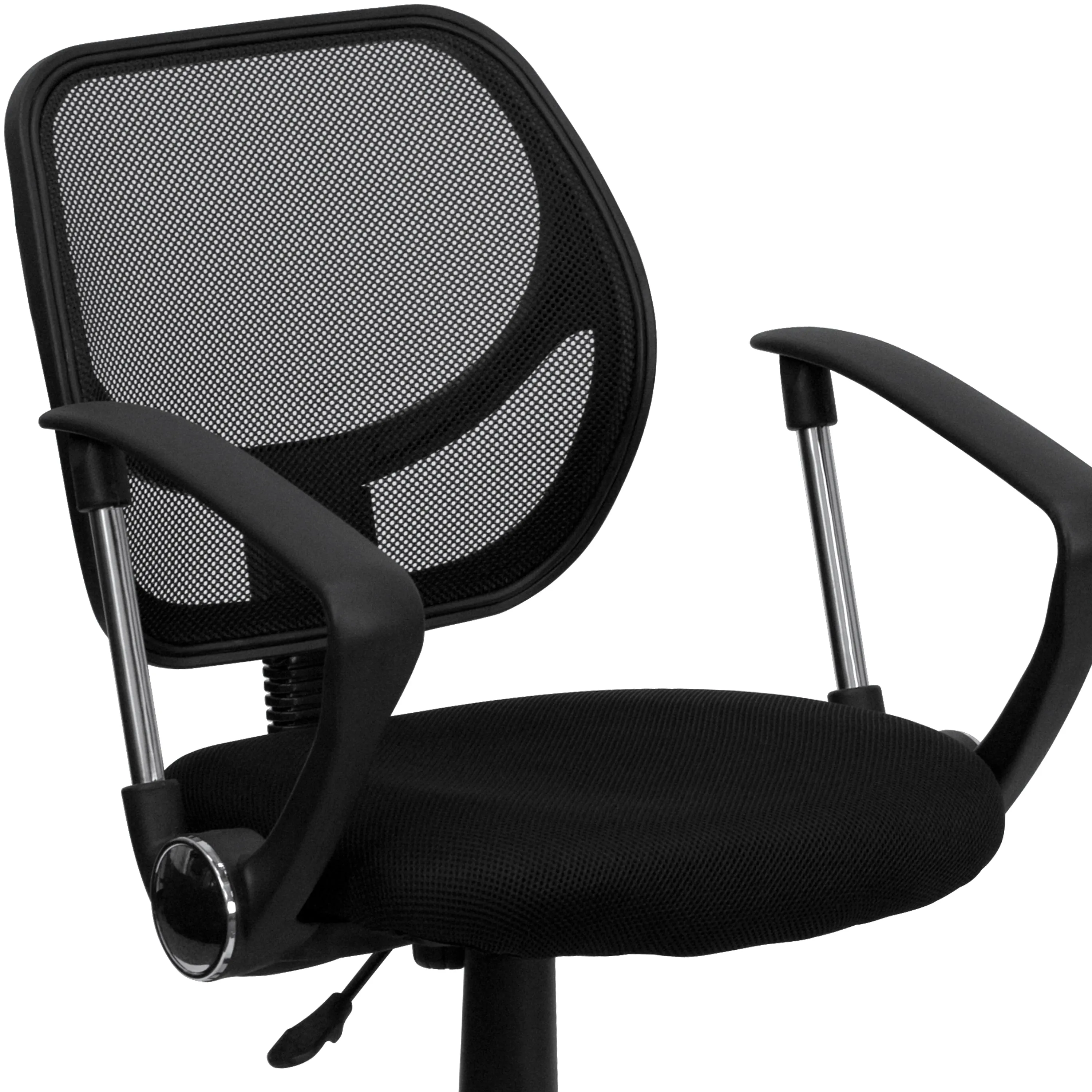 Black Low Back Task Chair WA-3074-BK-A-GG