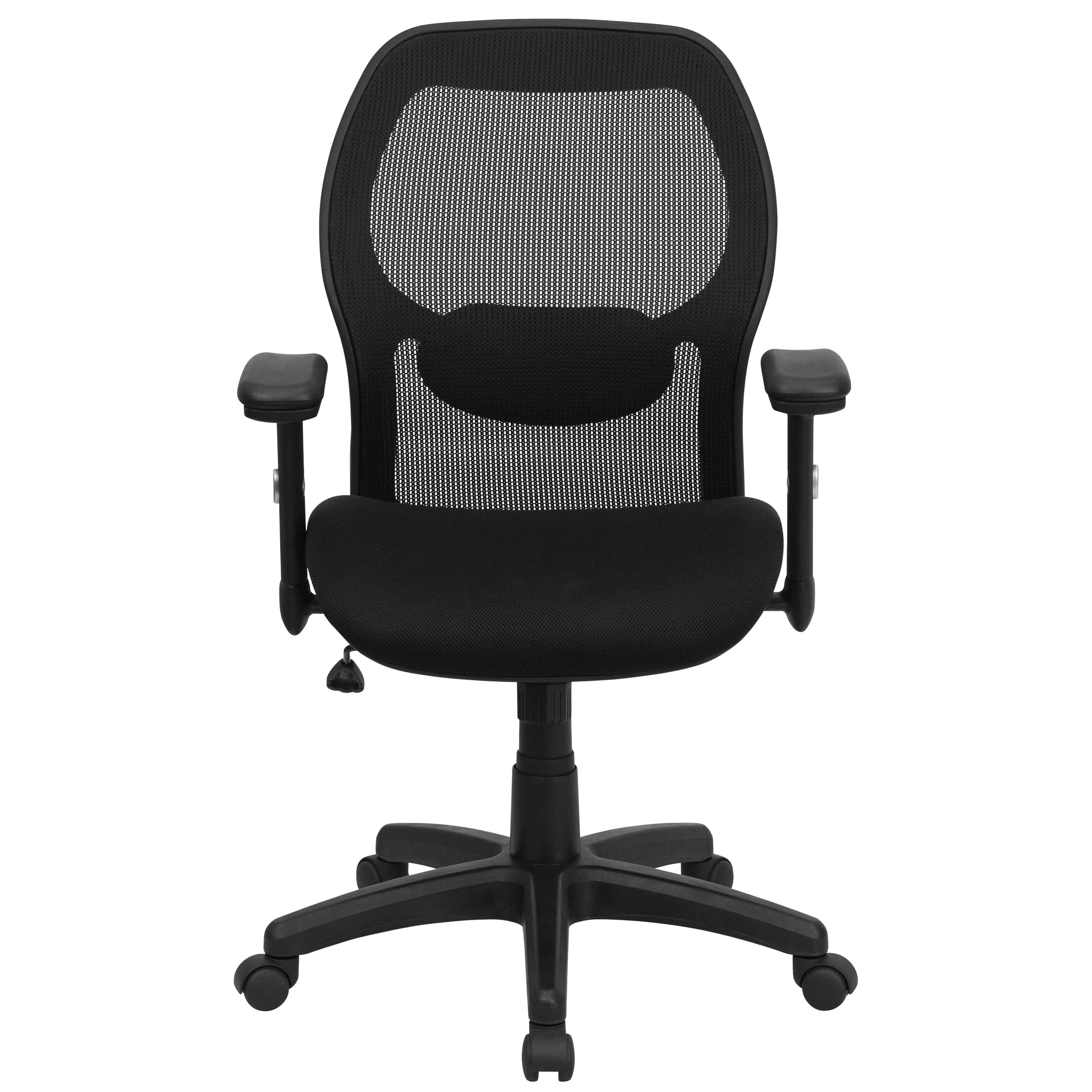 Black Mid-Back Mesh Chair LF-W42B-GG