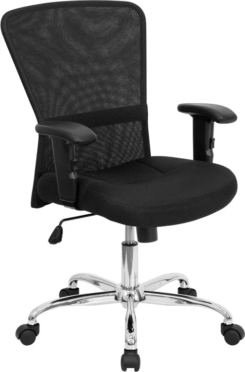 Black Mid-Back Task Chair GO-5307B-GG