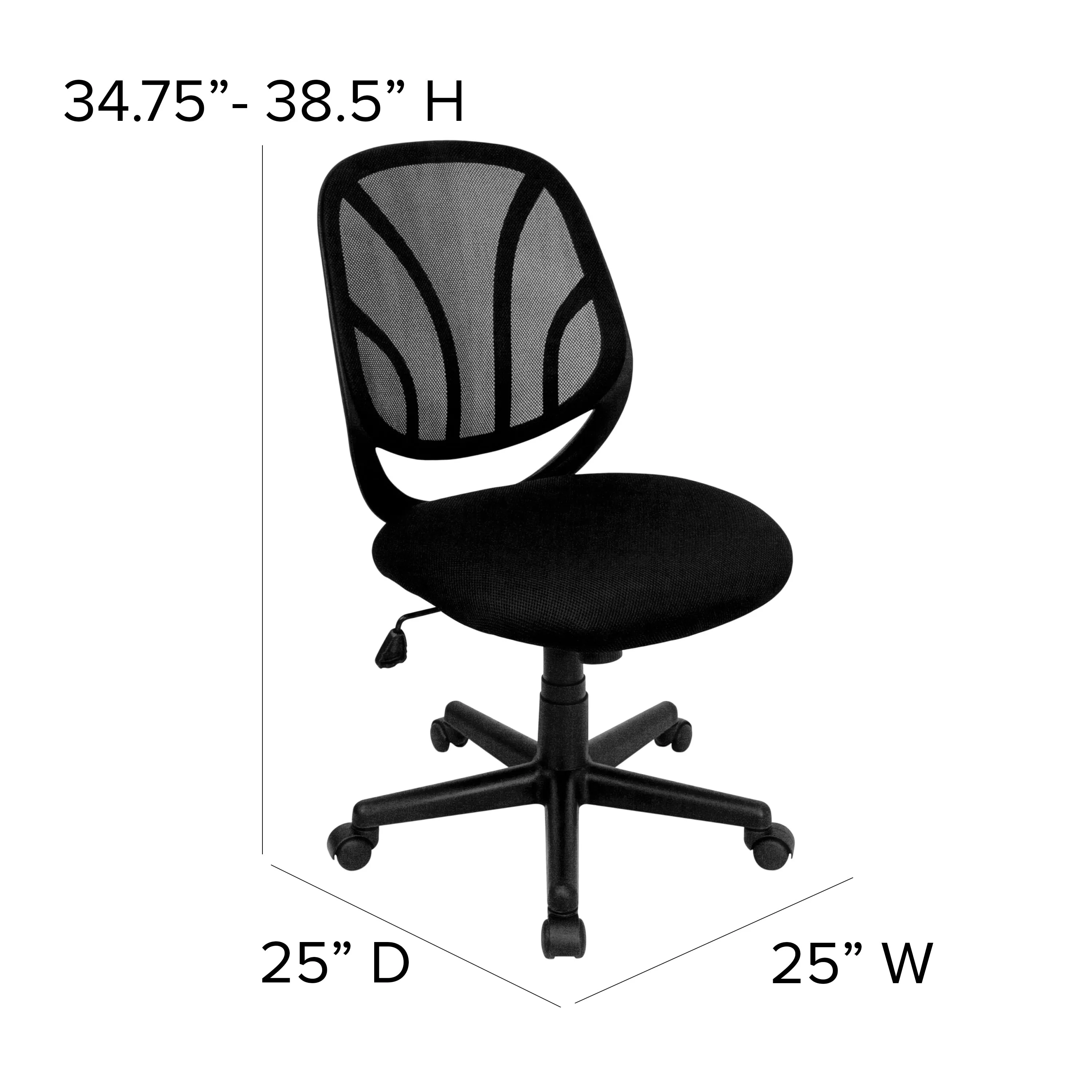 Black Mid-Back Task Chair GO-WY-05-GG