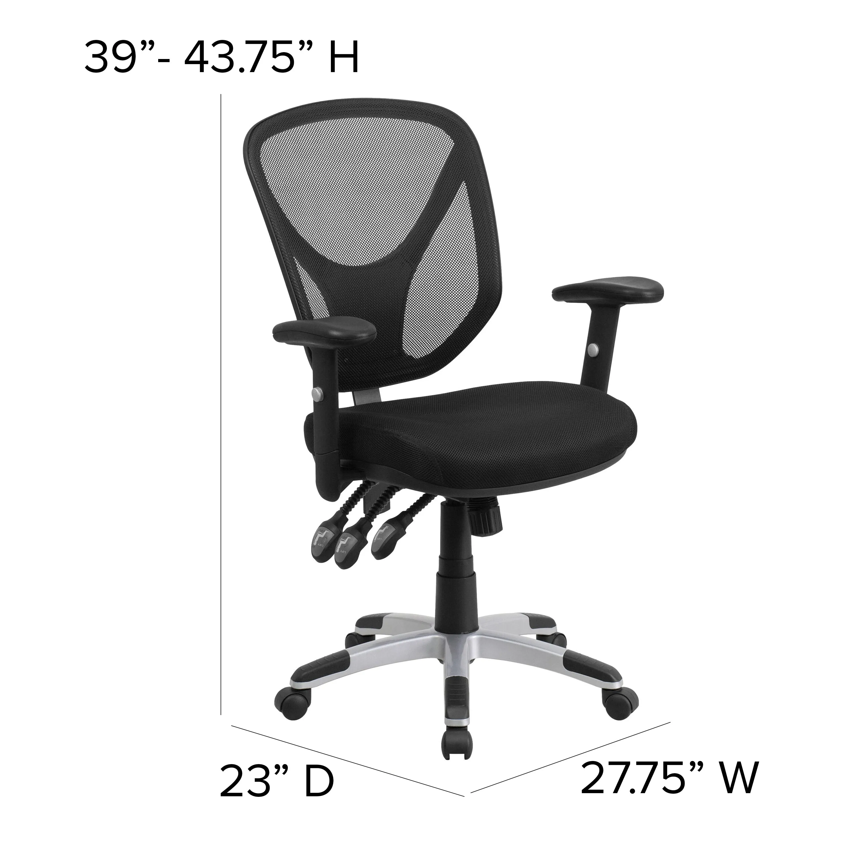 Black Mid-Back Task Chair GO-WY-89-GG