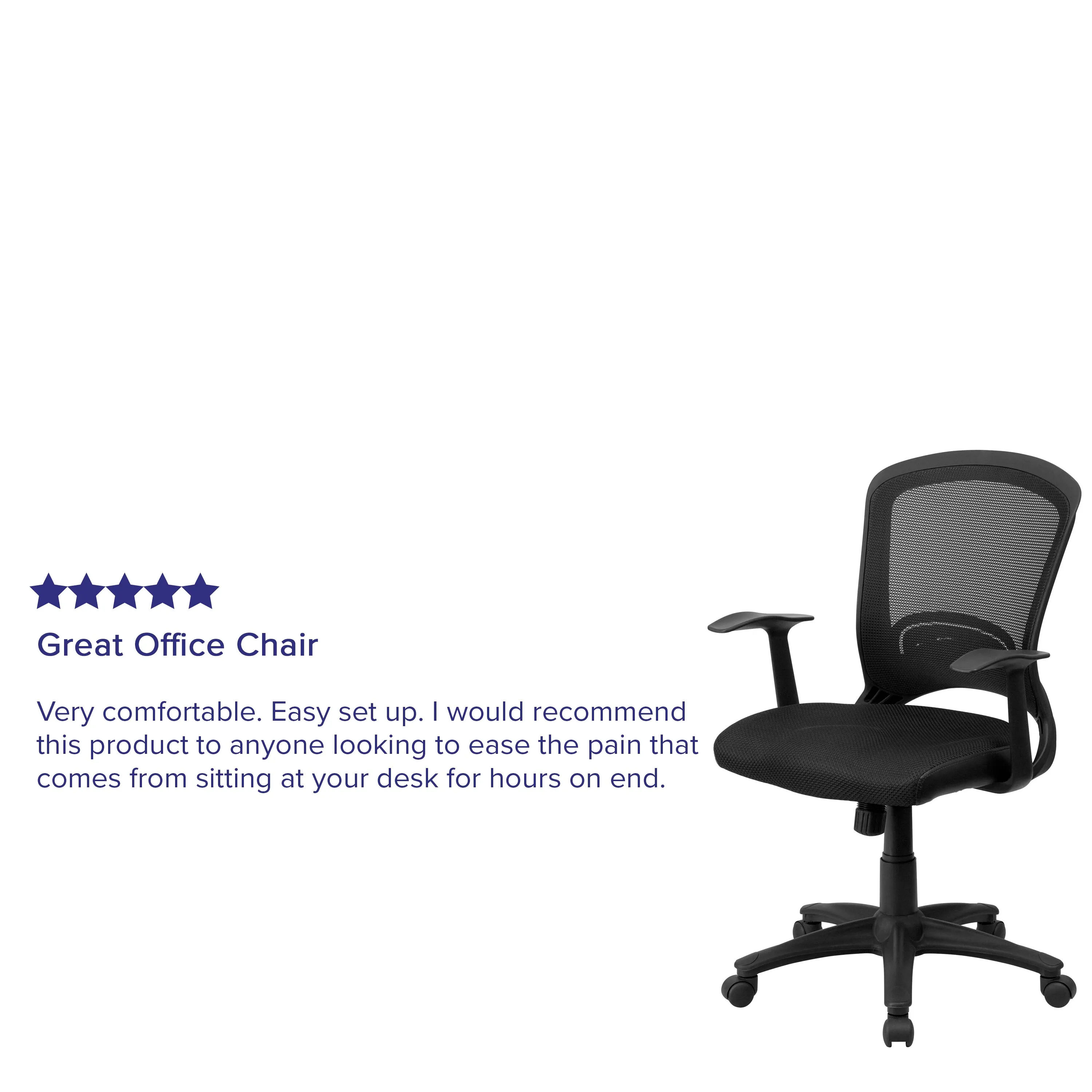 Black Mid-Back Task Chair HL-0007-GG