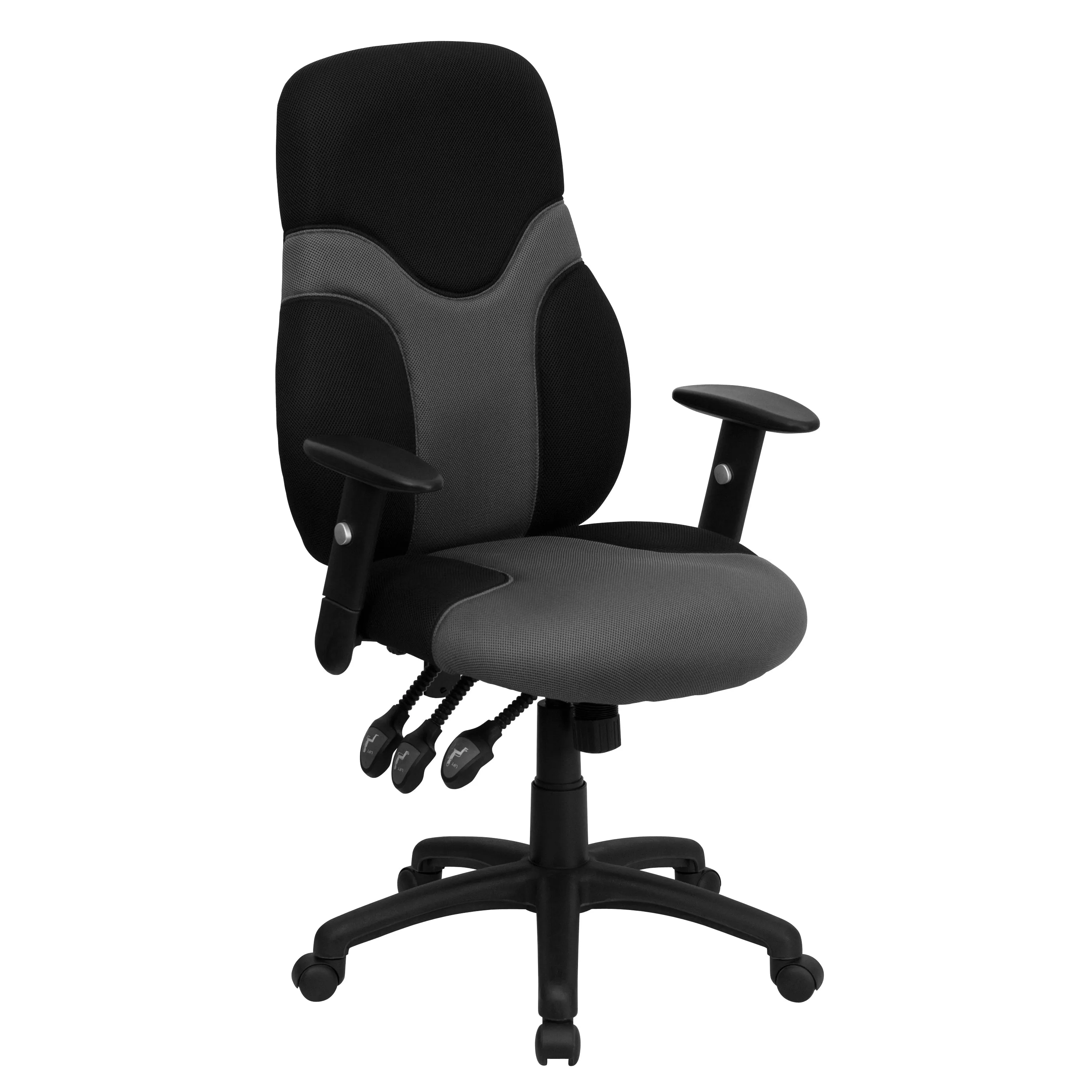 Black/Gray High Back Chair BT-6001-GYBK-GG