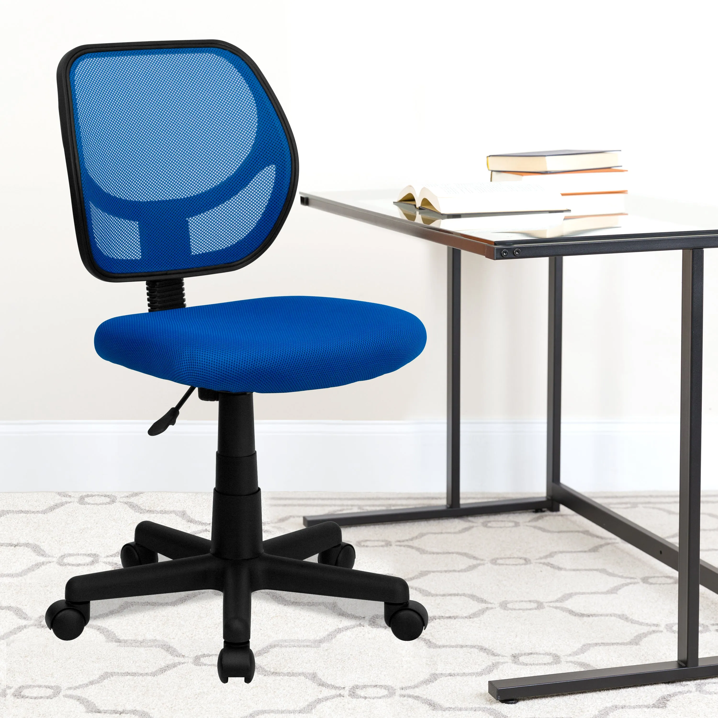 Blue Low Back Task Chair WA-3074-BL-GG