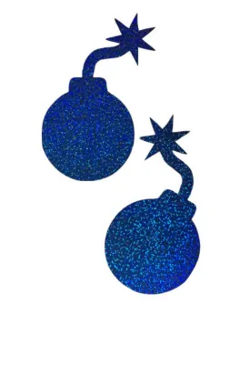 Blue Sparkly Jewel Bomb Pasties