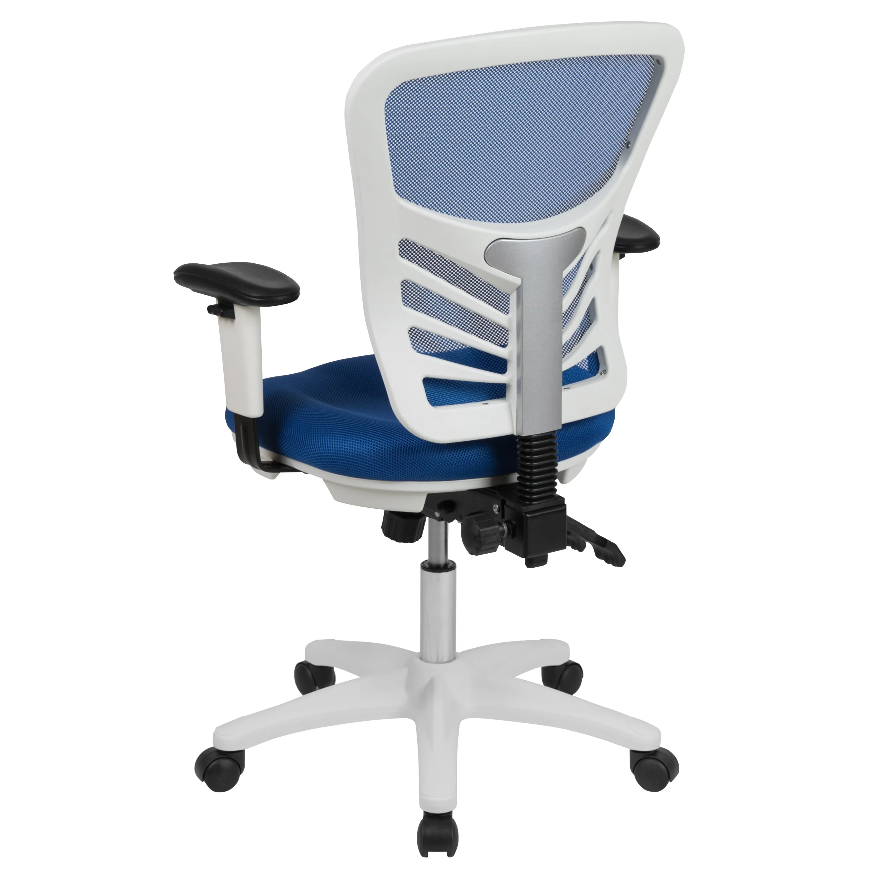 Blue/White Mesh Office Chair HL-0001-WH-BLUE-GG