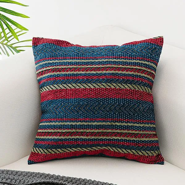 Bohemian Decorative Sofa Pillows, Geometric Pattern Chenille Throw Pillow for Couch, Decorative Throw Pillows