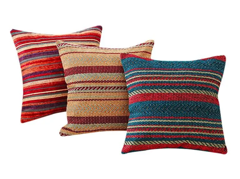 Bohemian Decorative Sofa Pillows, Geometric Pattern Chenille Throw Pillow for Couch, Decorative Throw Pillows