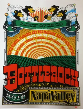 BottleRock 2016 Napa Valley, CA Festival Poster 1 - Silver Edition