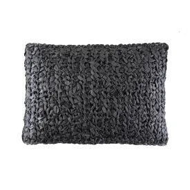 Charcoal Ribbon Knit Pillows by Ann Gish