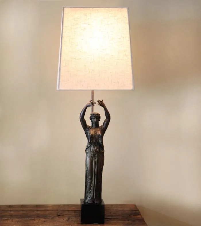 Classical Figure of a Greek Woman Table Lamp