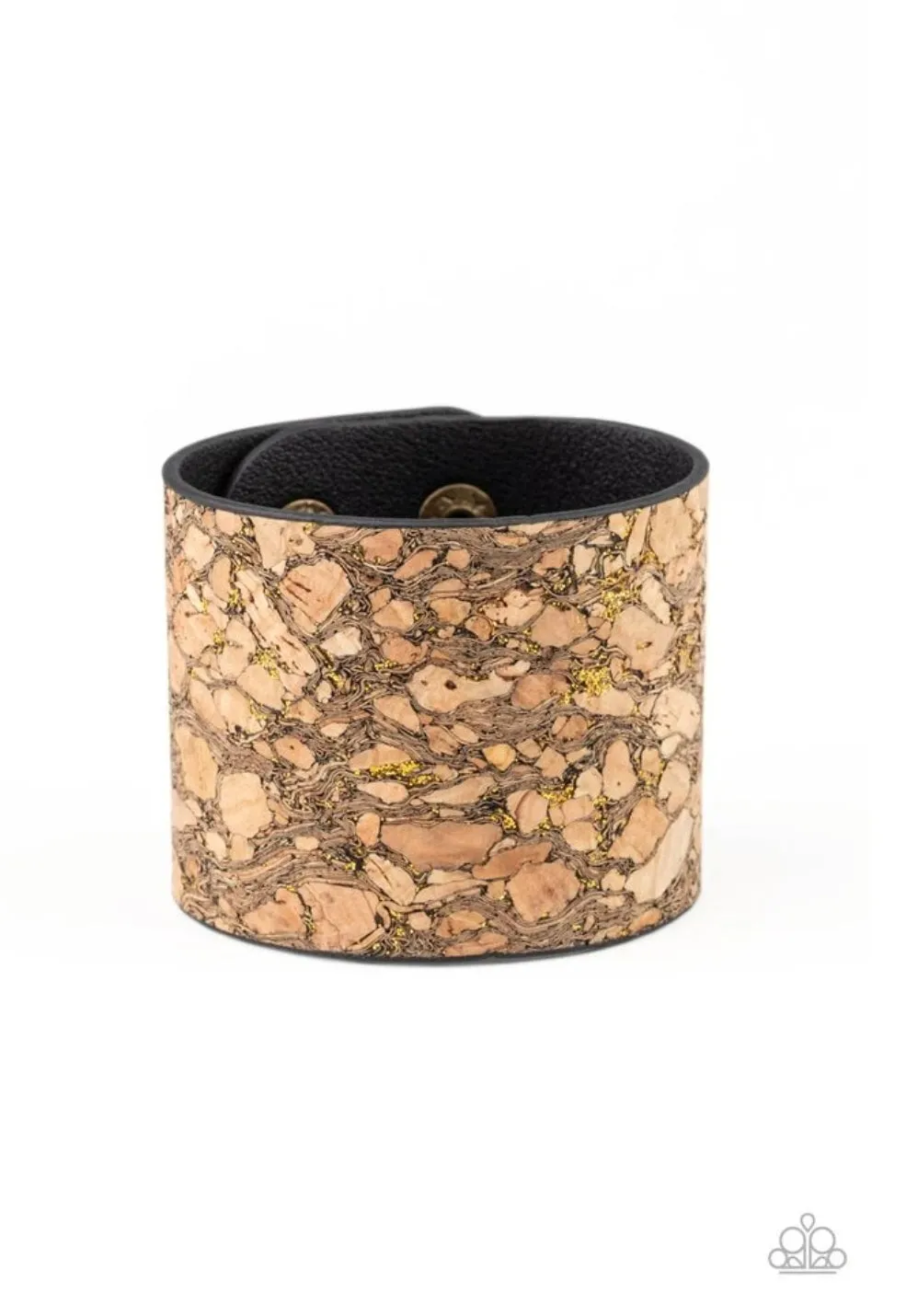 Cork Congo Brass Urban Bracelet - Paparazzi Accessories