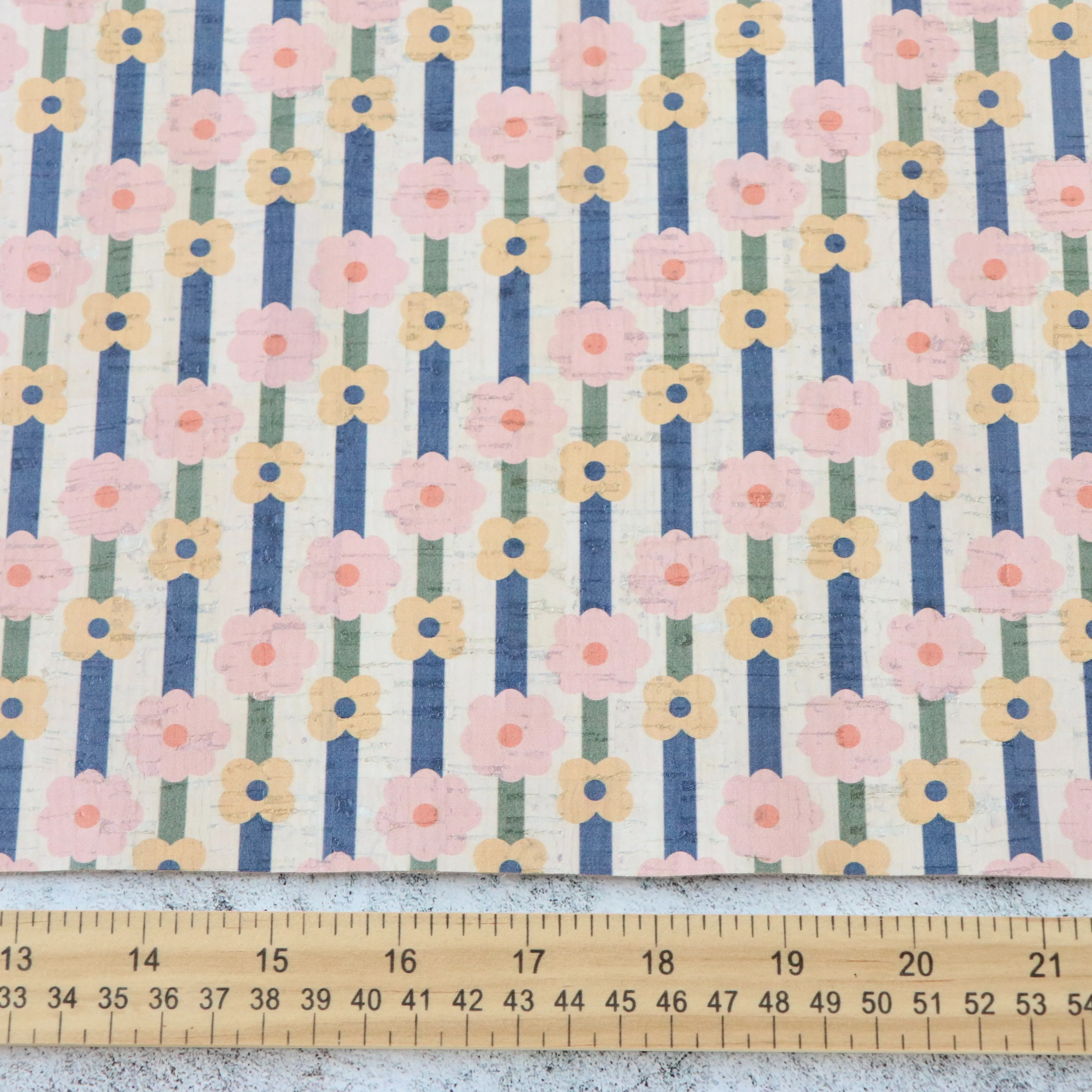 Daisy Chain Cork Fabric