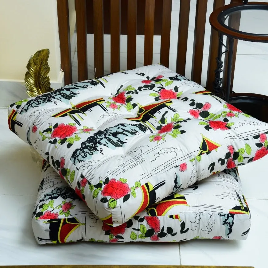 Digital Printed Square Floor Cushions-Angels Era