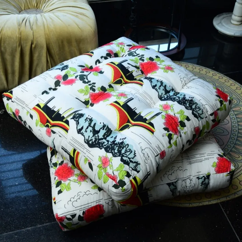 Digital Printed Square Floor Cushions-Angels Era