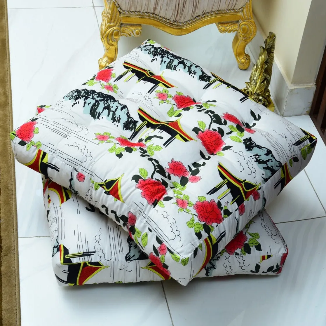 Digital Printed Square Floor Cushions-Angels Era