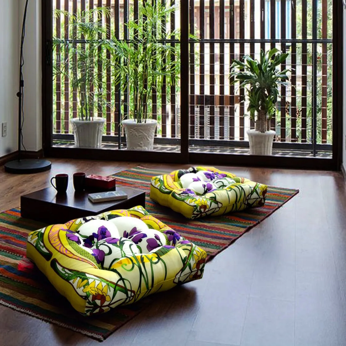 Digital Printed Square Floor Cushions- Nova