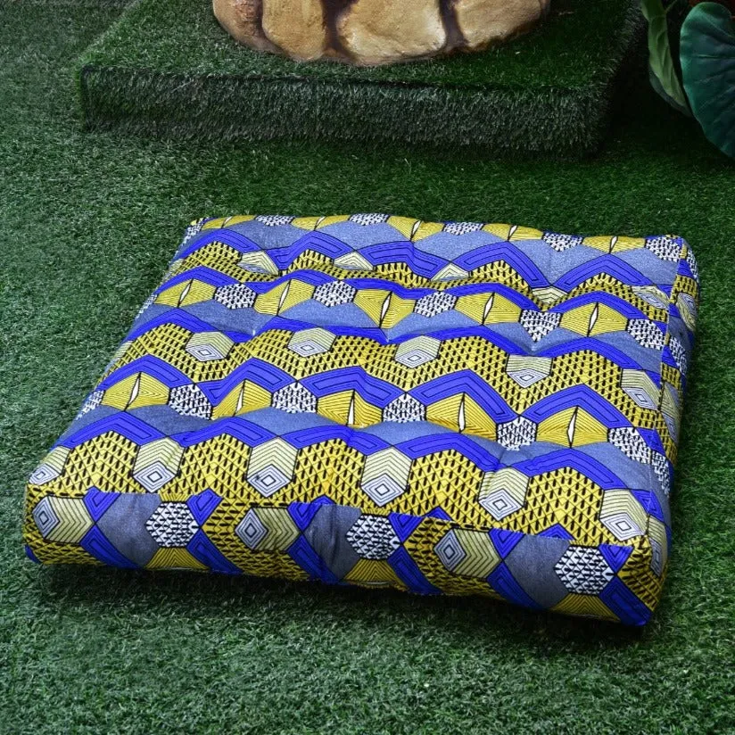 Digital Printed Square Floor Cushions- Pyramids