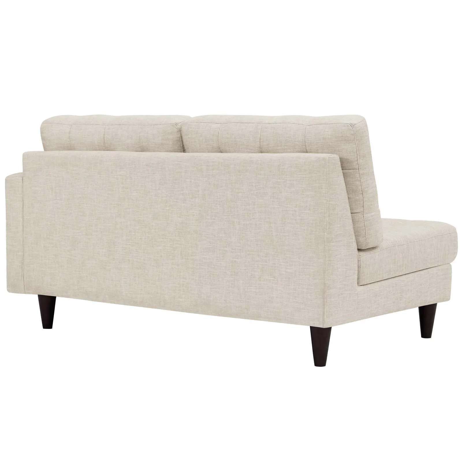 Empress Right-Facing Upholstered Fabric Loveseat