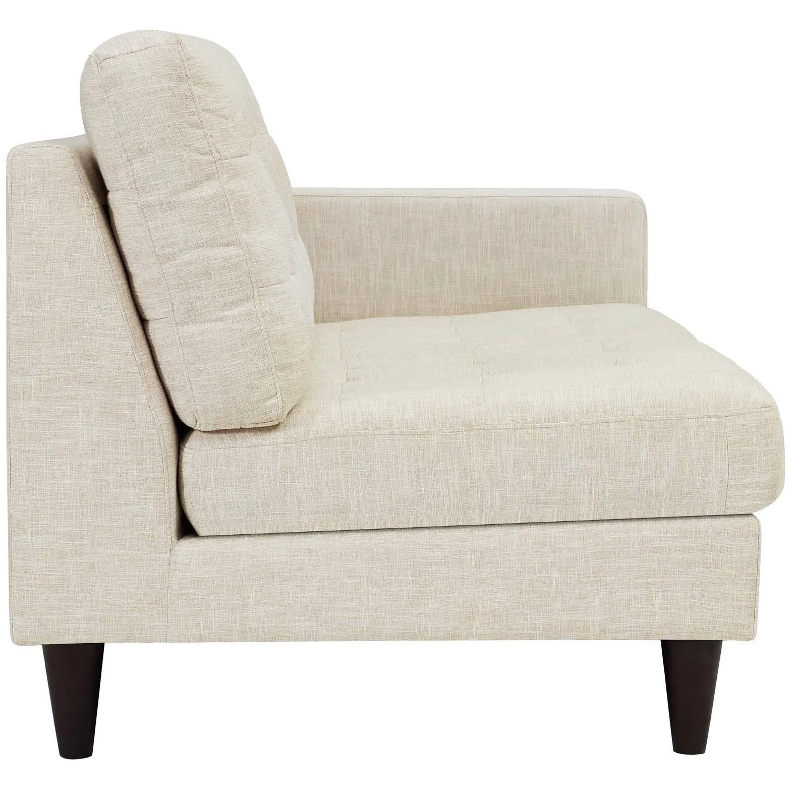 Empress Right-Facing Upholstered Fabric Loveseat