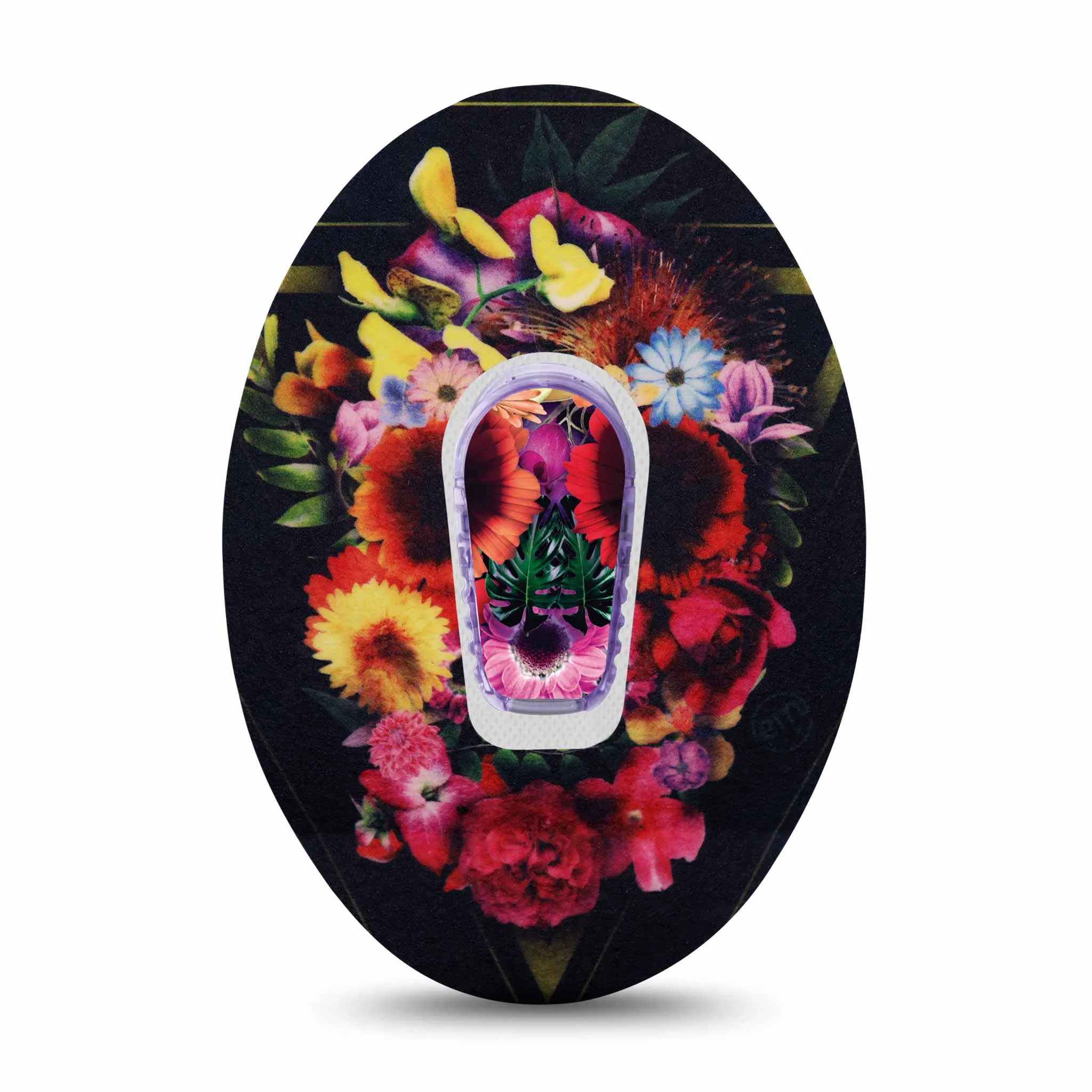 ExpressionMed Dexcom G6/One Transmitter Sticker (Flower Skull)