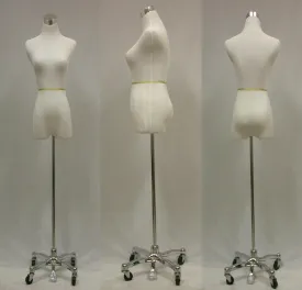 Female Dress Form With Rolling Base