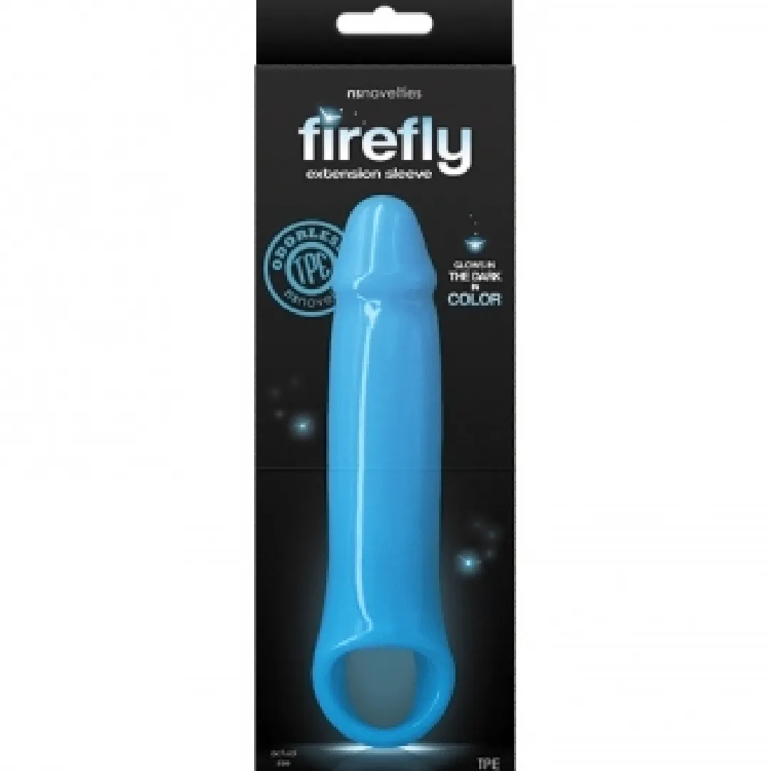 Firefly Glow in the Dark Penis Extension (Small) - Blue