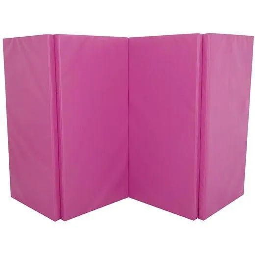 Foldable Gymnastics Mat with carry handles 8ft x 4ft x 50mm Pink or Blue