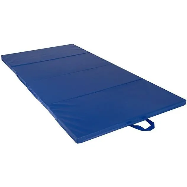 Foldable Gymnastics Mat with carry handles 8ft x 4ft x 50mm Pink or Blue