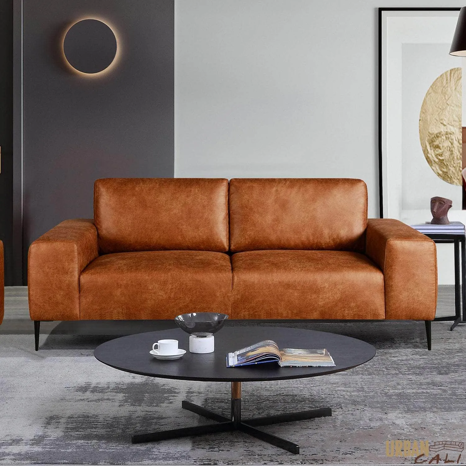 Fresno Sofa in Rustic Light Brown